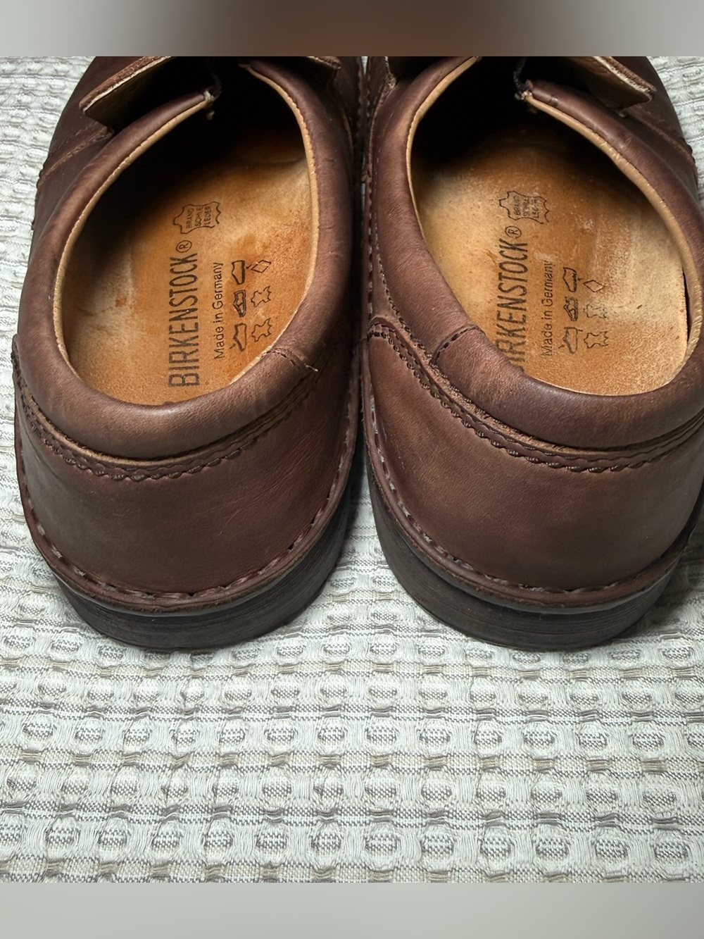 Birkenstock Women’s Slip On Clogs Loafers Brown Leather Shoes Size US 11 EU 41 - Picture 3 of 8